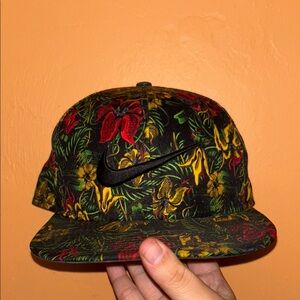 Nike Floral Pattern Hat - Black, Red, Yellow
